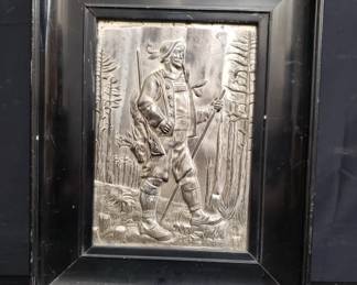 Lot # : 119 - Framed pewter plaque

