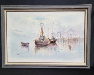 Lot # : 70 - Signed framed oil painting on canvas