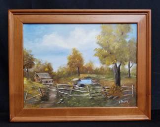 Lot # : 24 - Signed and framed oil on canvas

