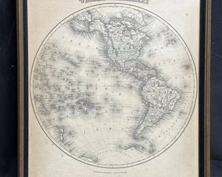 Lot # : 81 - Lithograph page from book of western hemisphere

