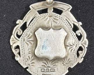 Lot # : 52 - Antique sterling silver fob pendant
