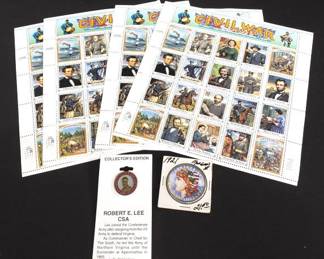 Lot # : 65 - Group of Civil War tribute stamps and 1921
