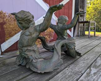 Bronze 'Putti Di Sea' coffee table