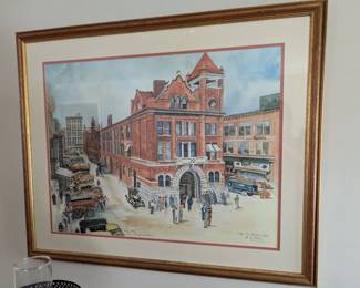 'The Old Market House' by B.G. Clark print
