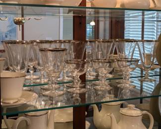 Vintage Platinum rimmed glasses