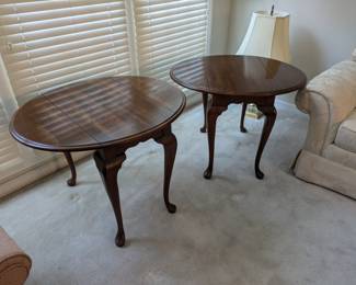 Pair of drop leaf side tables