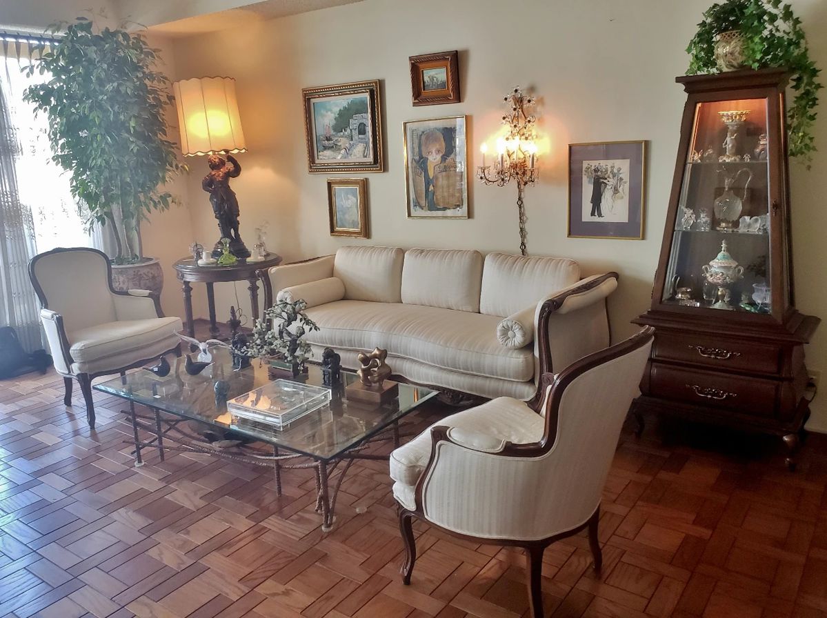 Louis XV-Style Serpentine Sofa & a Pair of Louis XV-Style Bergeres