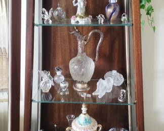 German Compote; Fench Ewer; Vintage Capodimonte Lidded Compote