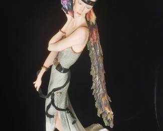 "Lady with a Peacock" ltd. Edition by Guiseppe Armani