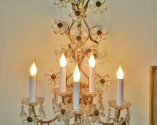 Mid-Century Crystal Sconce