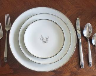 Large Retro Mikasa Dinner Service; Large Stainless Service