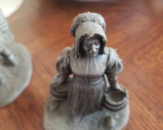 Collection of small Franklin Mint Pewter Figures