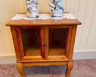 Wood table with storage