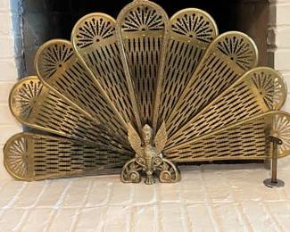 Vintage Brass Fireplace Fan