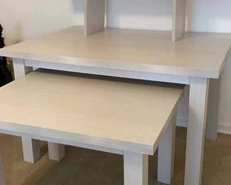 Large Nesting Tables with Detached Shelving