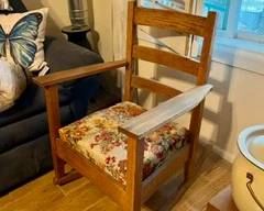 Wooden Floral Rocker