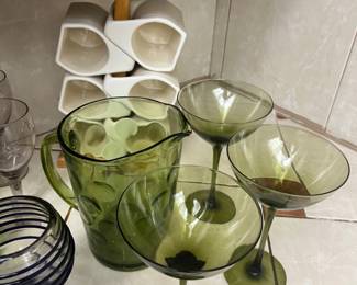 Olive green glasses, Patricia Mugs