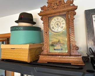 stetson hats, kitchen clock