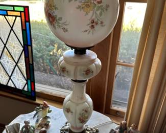 Antique parlor lamp