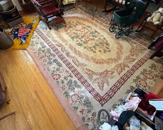 hand hooked area rug