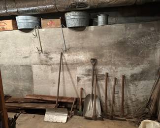 Galvanized tubs and buckets