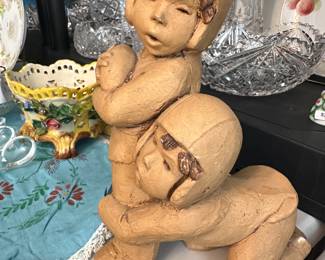 Austin Reed football players sculpture  