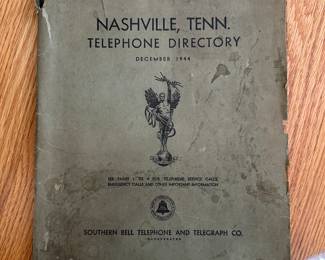 1944 Nashville Telephone Directory