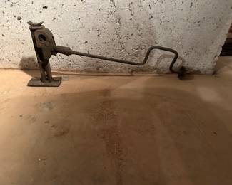 Early automobile jack and tire tool circa 1910