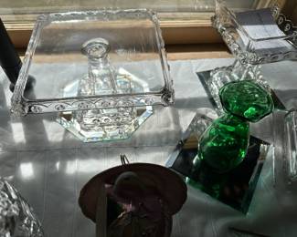 1895-1899 Fostoria Lions head serving pieces