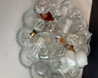 collection of glass stoppers