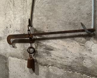 Meat hooks and scales