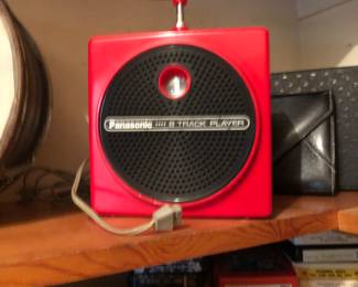 Red Panasonic 8-track tape player