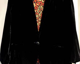 Blk velvet blazer