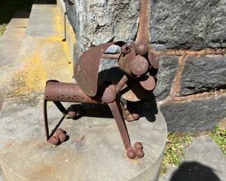 141. Metal Dog Sculpture