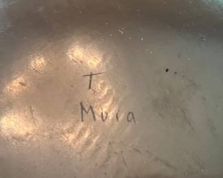 50c. Signed Native American Black Vase by Mura