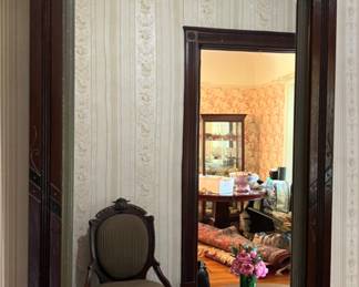 20. Antique Mirror w/ Art Deco Frame (22" x 41")