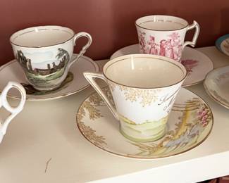Porcelain Teacups and Saucers