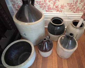 Collection of Vintage Crocks & Jugs