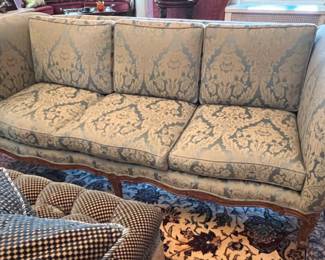 3a. Pair of Vintage 3 Cuhion Sofas (88" x 36" x 34")