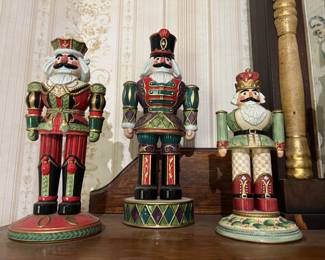 22. Collection of Fitz & Floyd Nutcrackers (11") (12") (16")
