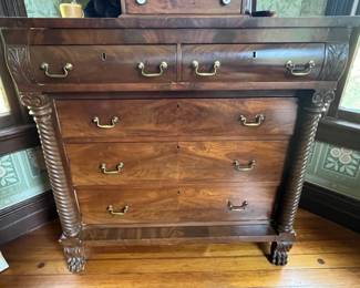 82. Antique 5 Drawer Chest (43" x 22" x 43")