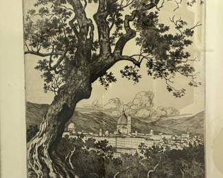 124. Framed Print of Florence From Mount Oliveoto by George Albert Burr (15" x 19")
