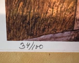 87. Signed Lithograph of Mendham Cider Mill by Dan Campanelli 34/100 (35" x 25")