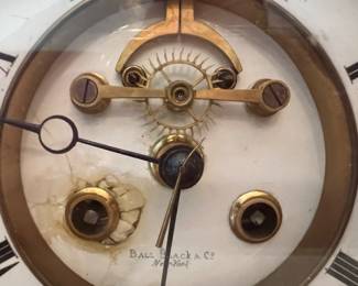 7. Ball Black & Co. Metal Mantle Clock (21" x 6" x 13")