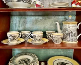 53. Villeroy Boch "Audun Chasse"  23 pc. Porcelain Tea Set