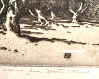 124. Framed Print of Florence From Mount Oliveoto by George Albert Burr (15" x 19")