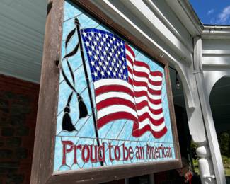 139.Stain Glass "Proud to be an American" (43" x 34")