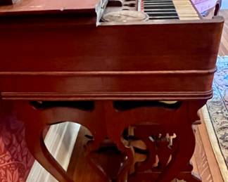 14. Small & Knight Portland ME Antique Piano and Bench (39" x 19" x 30")