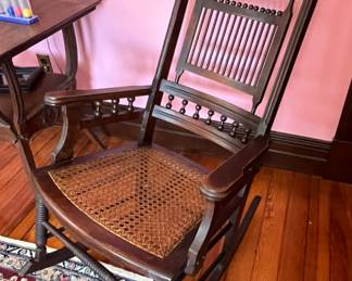 88. Antique Rocking Chair w/ Cane Seat (24" x 32" x 41")