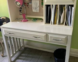 108. Liberty Furniture White Desk (44" x 22" x 54")